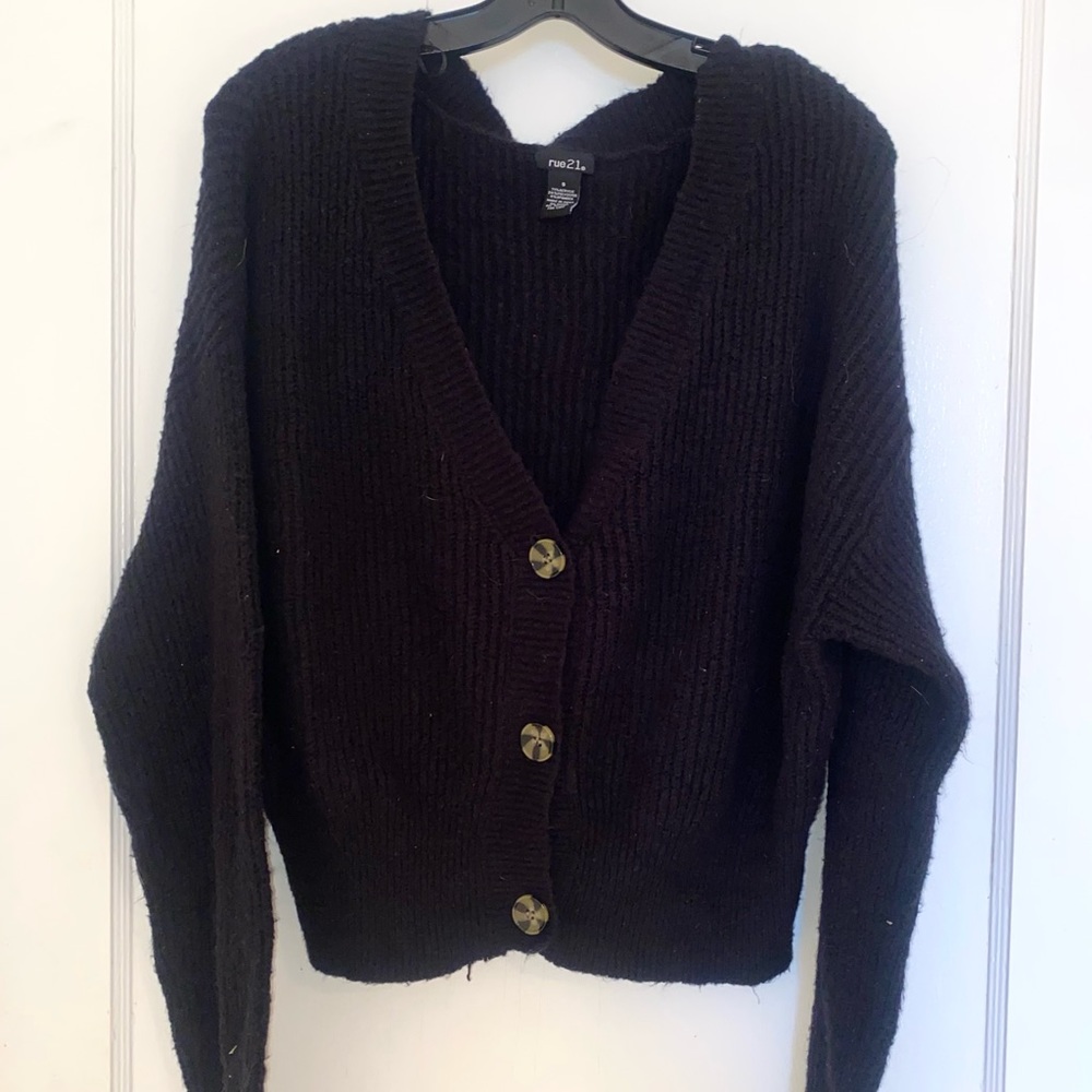 Black cardigan